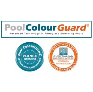 Pool ColourGuard patented technology badge and Australian Business Awards winner