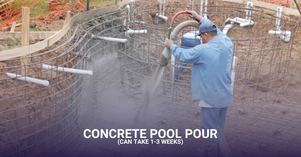 concrete pouring for a pool