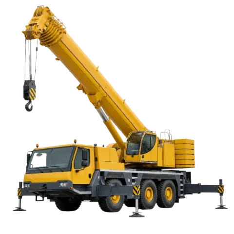 60 tonne all-terrain slew crane with counterweight slabs fitted