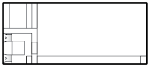 Saint Louis fibreglass pool dimensions layout, 9.5m x 4.0m plan view