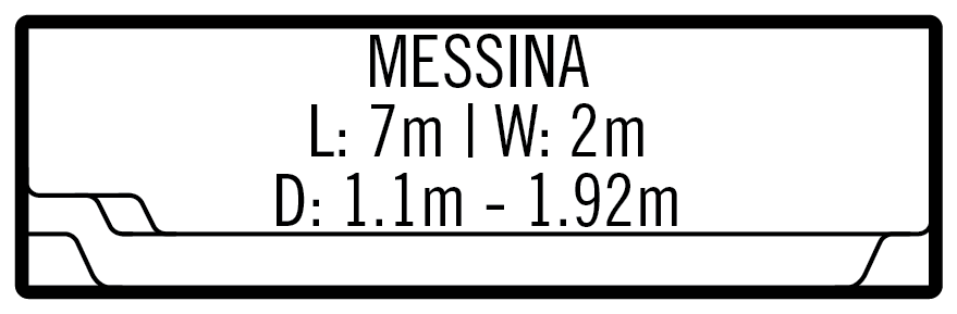 Messina pool shell outline