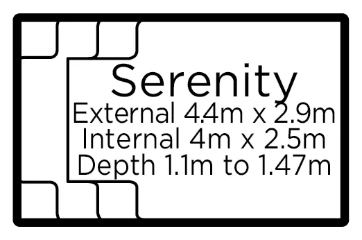 Serenity pool shell outline