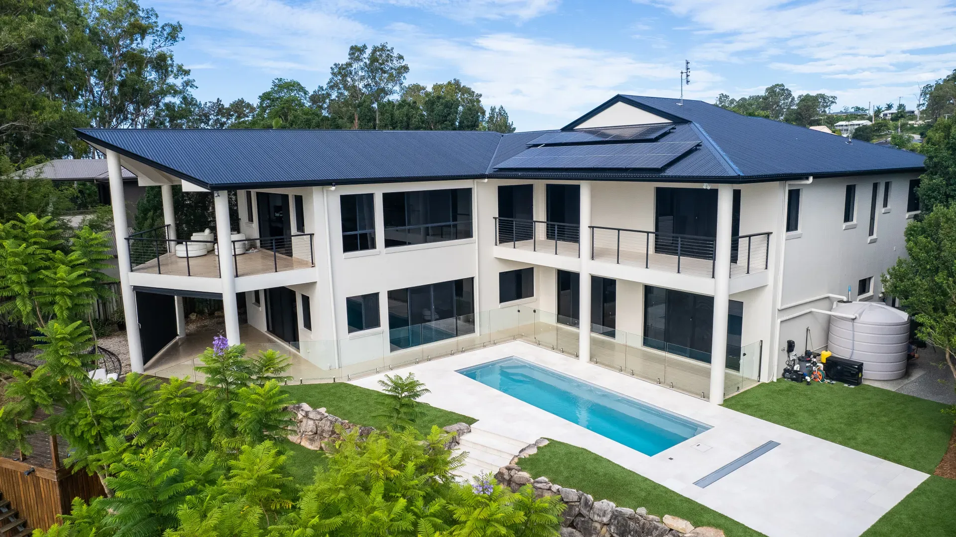 Bellagio fibreglass pool in Silver Mist, Oxenford — MFP Easy installation