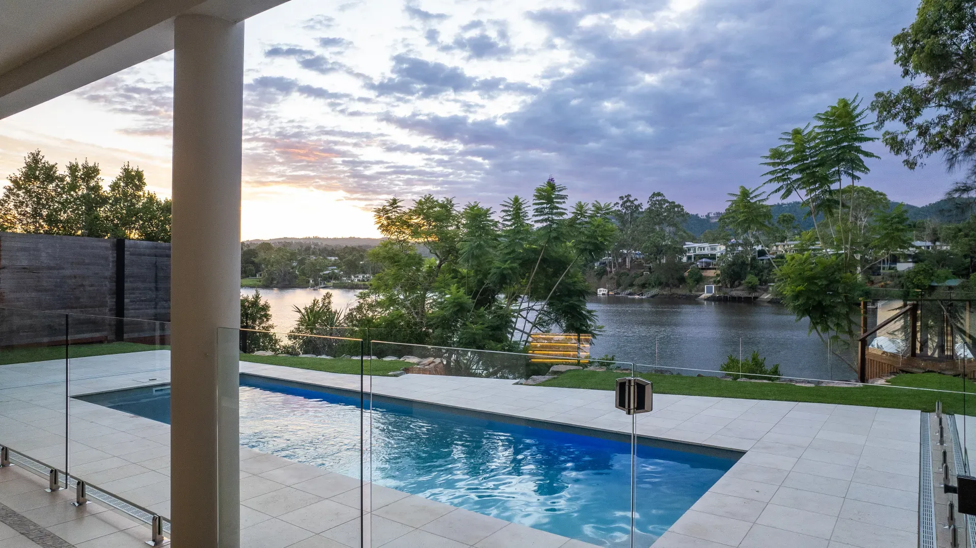 Bellagio fibreglass pool in Silver Mist, Oxenford — MFP Easy installation